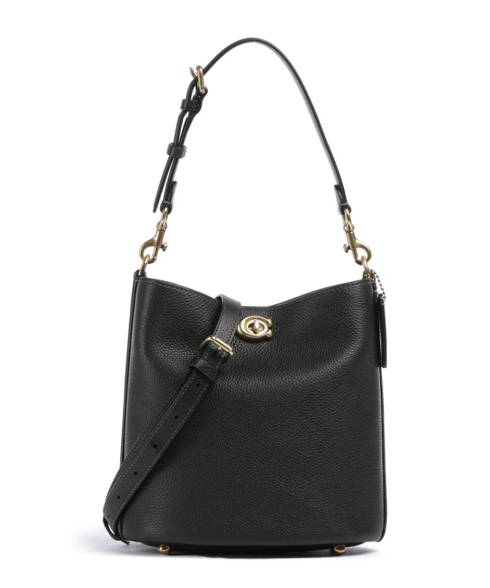 Willow Soft 19 Hobo bag grained leather black