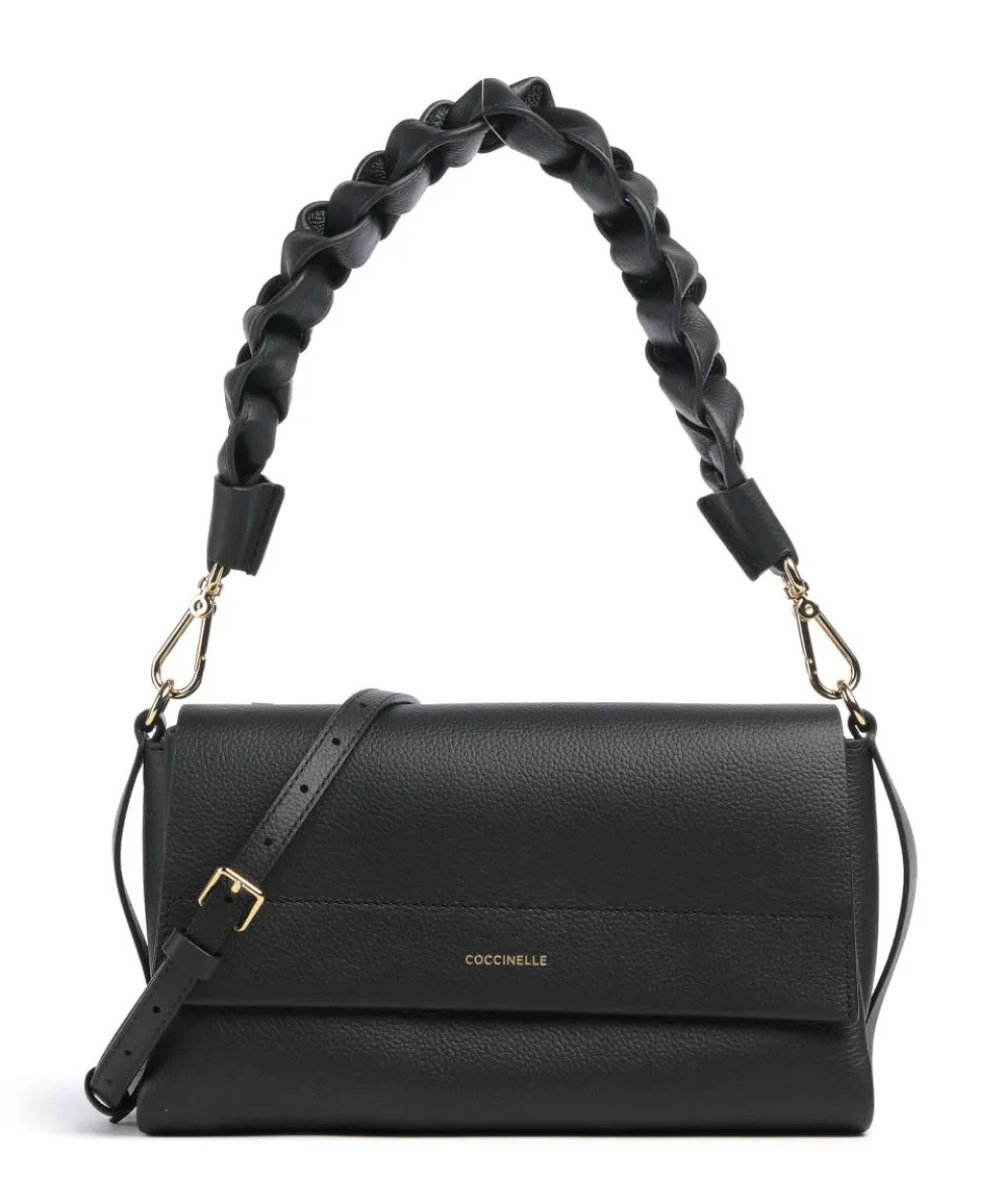 Boheme Grana Double Shoulder bag grained cow leather black