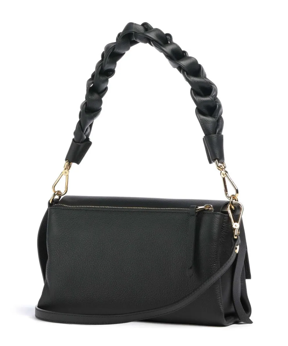 Boheme Grana Double Shoulder bag grained cow leather black