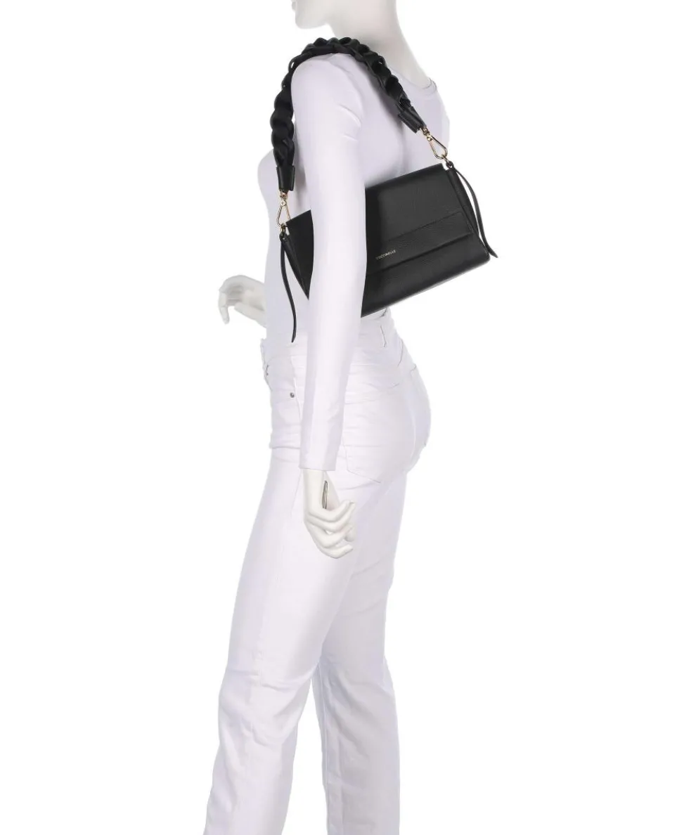 Boheme Grana Double Shoulder bag grained cow leather black