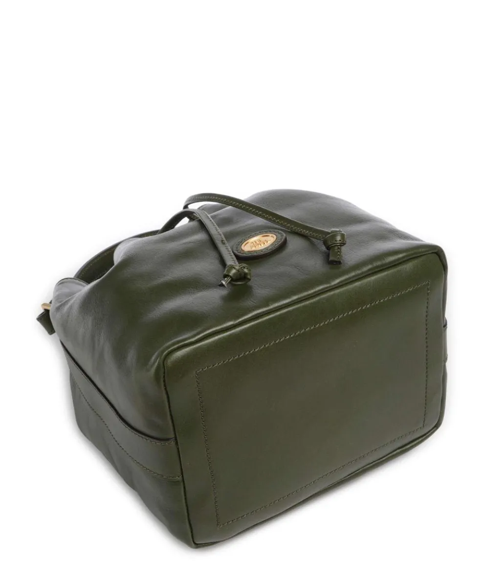 Story Donna Bucket bag fine grain cow leather dark green