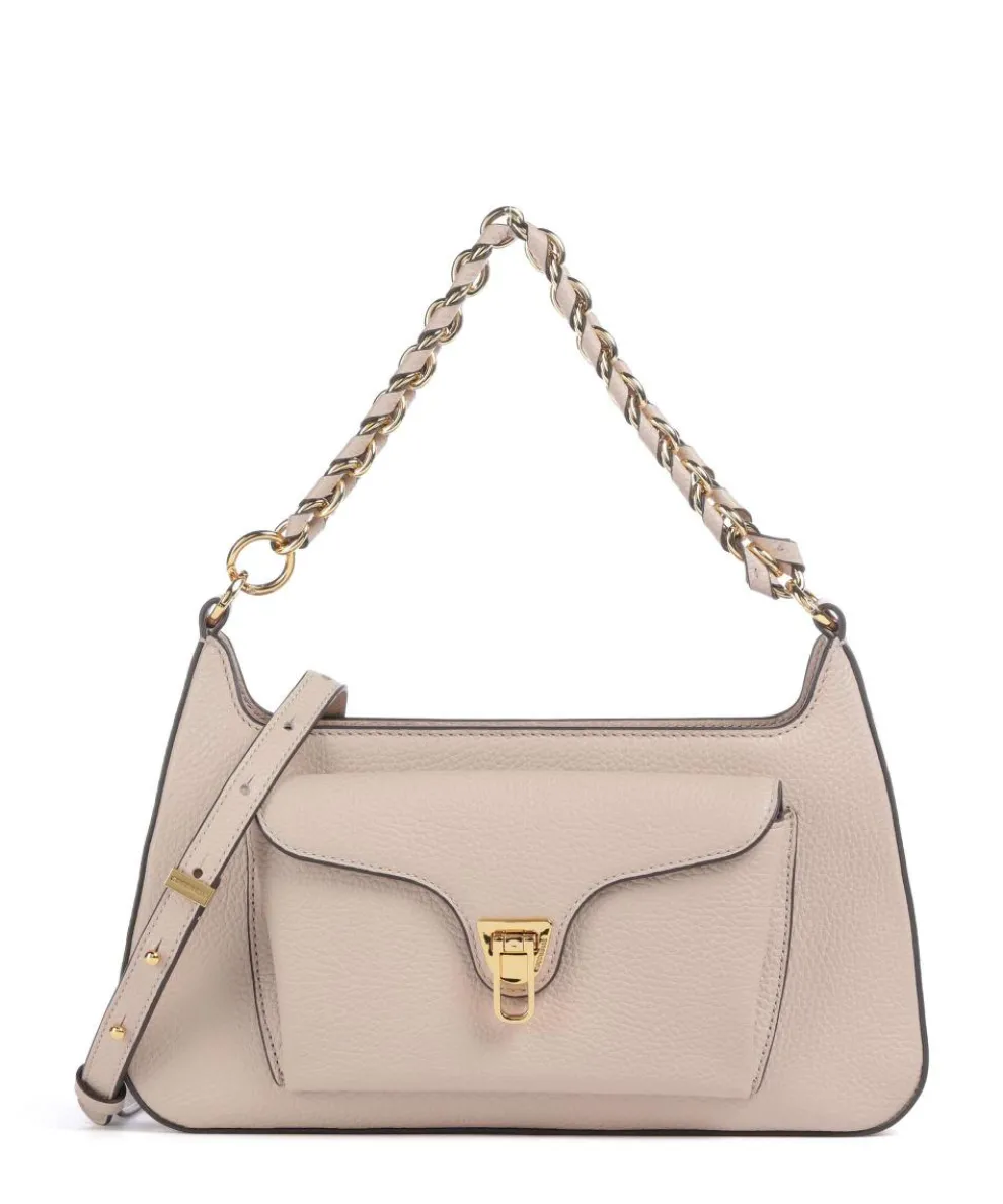 Beat Shoulder bag grained cow leather beige