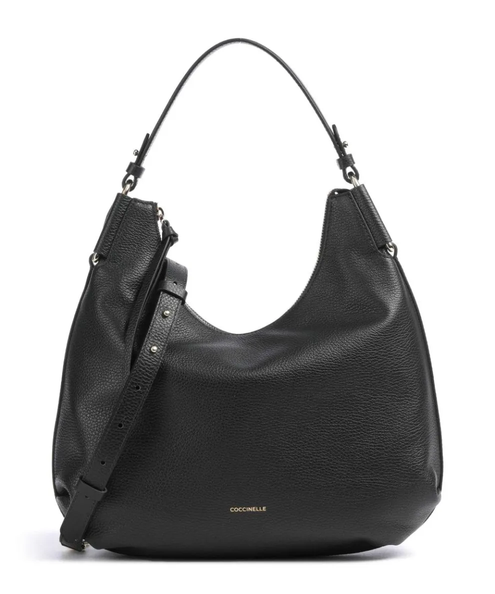 Rebekka Hobo bag grained cow leather black