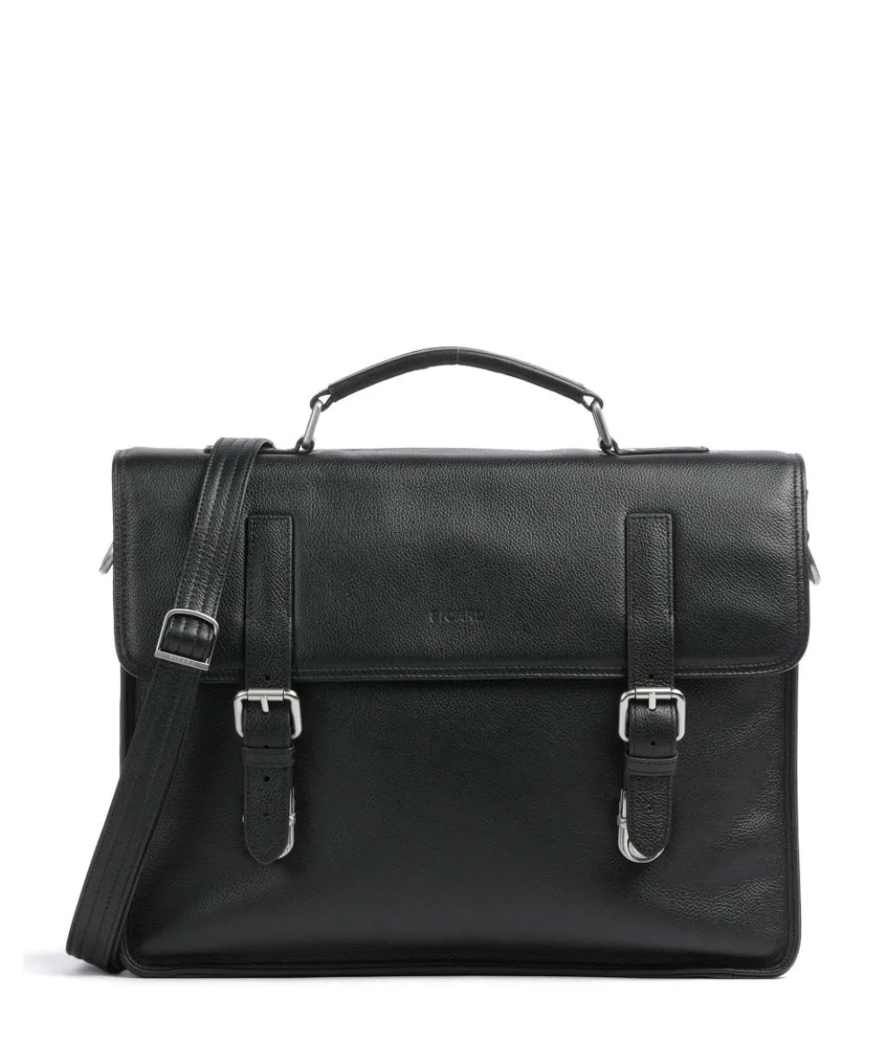 Milano Briefcase fine grain cow leather black