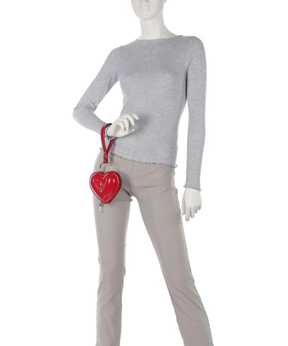 Key to my Heart Clutch bag patent leather red