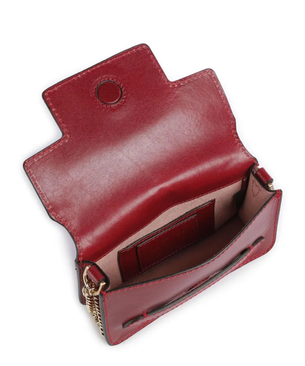 Lucrezia Shoulder bag fine grain cow leather dark red