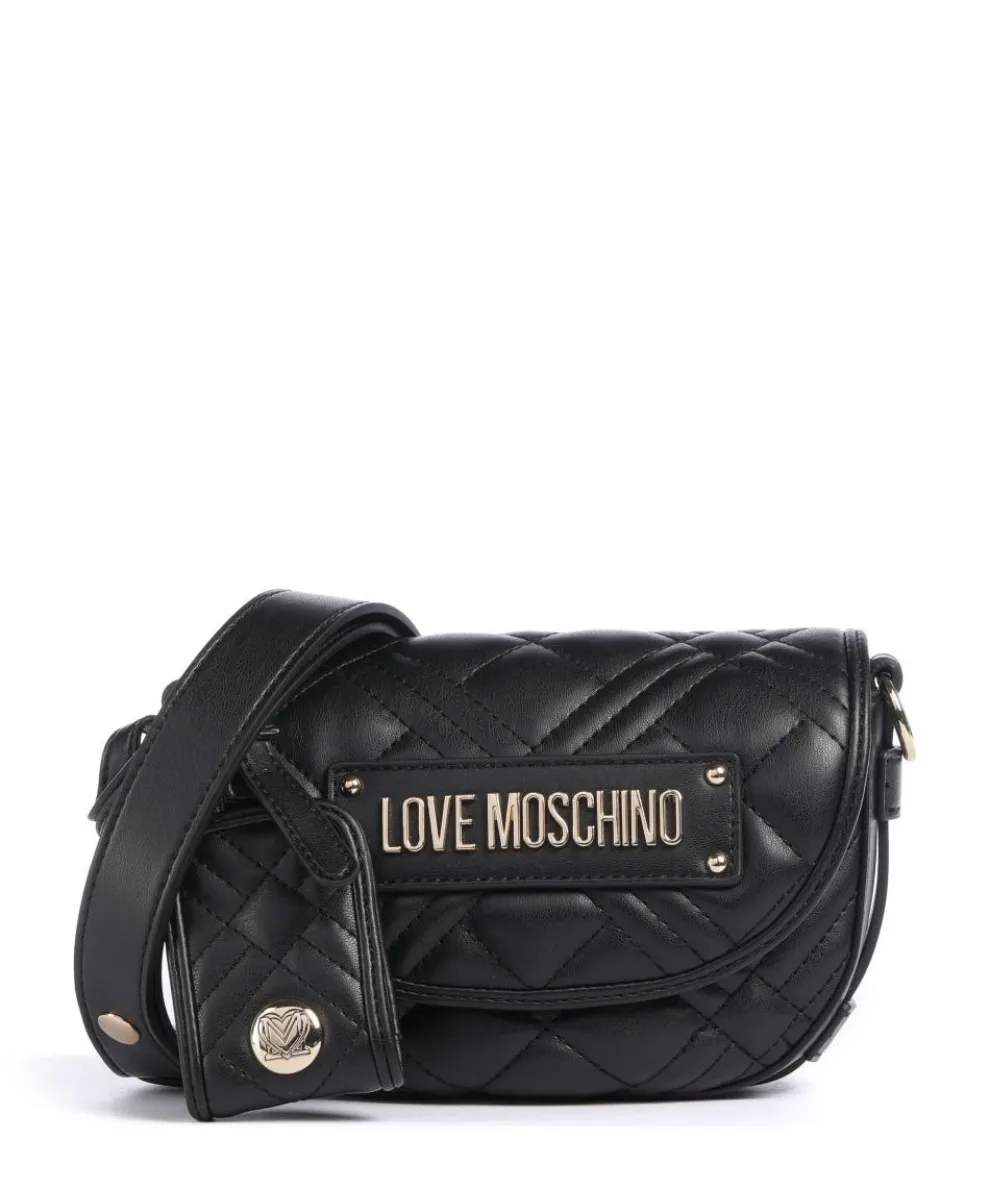 Quilted Crossbody bag imitation leather black