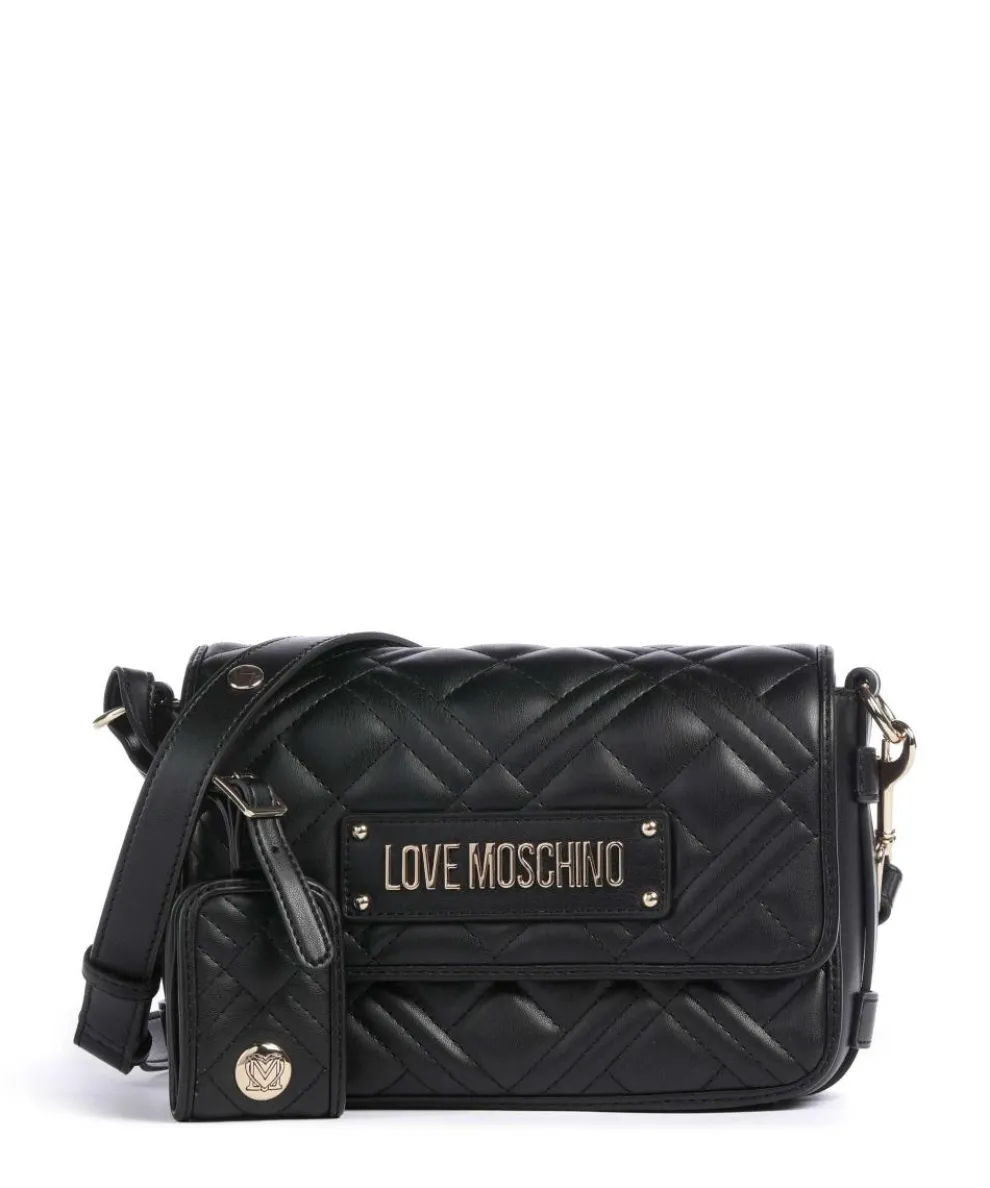 Quilted Crossbody bag imitation leather black