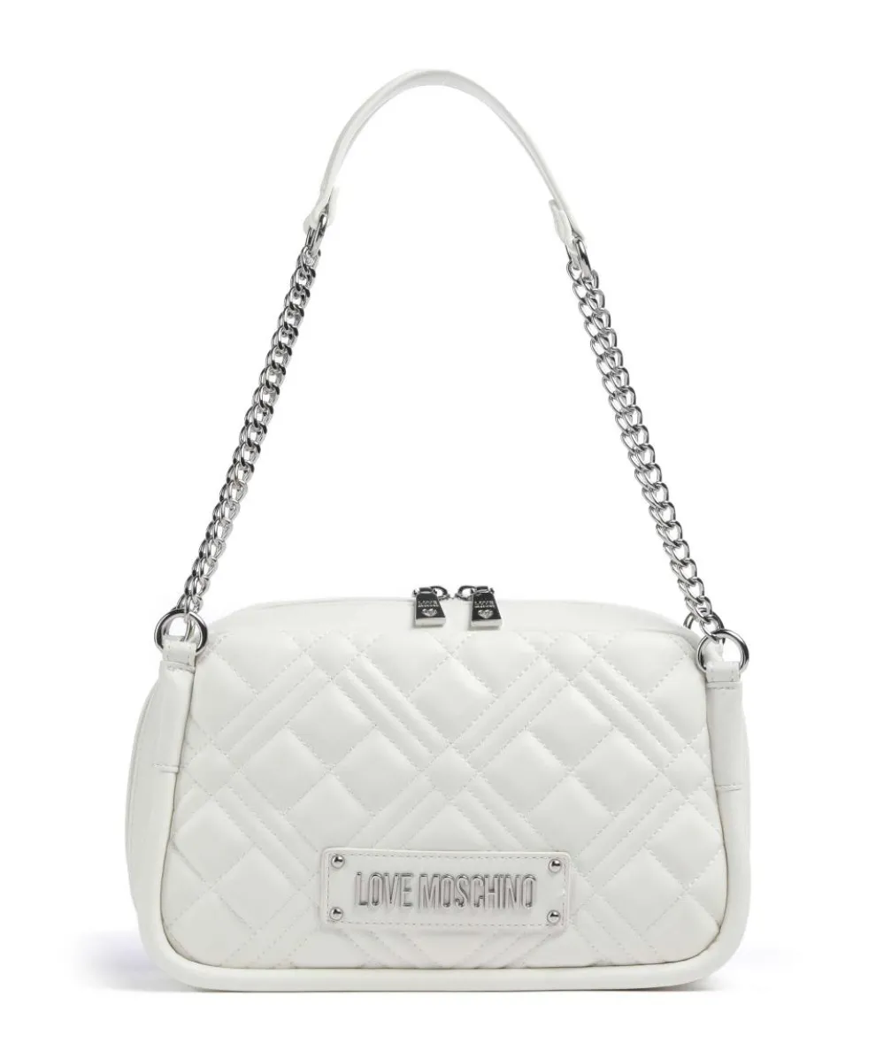 Quilted Shoulder bag imitation leather white
