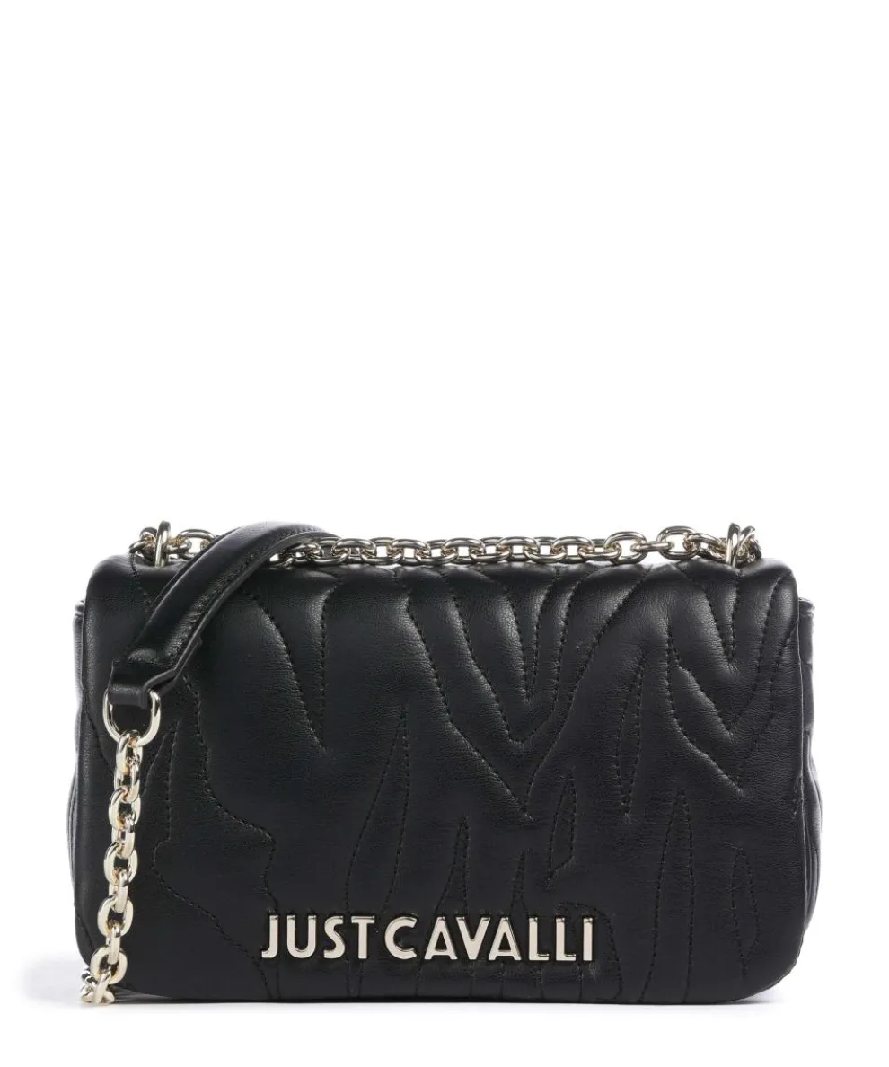 Quilted Zebra Shoulder bag imitation leather black