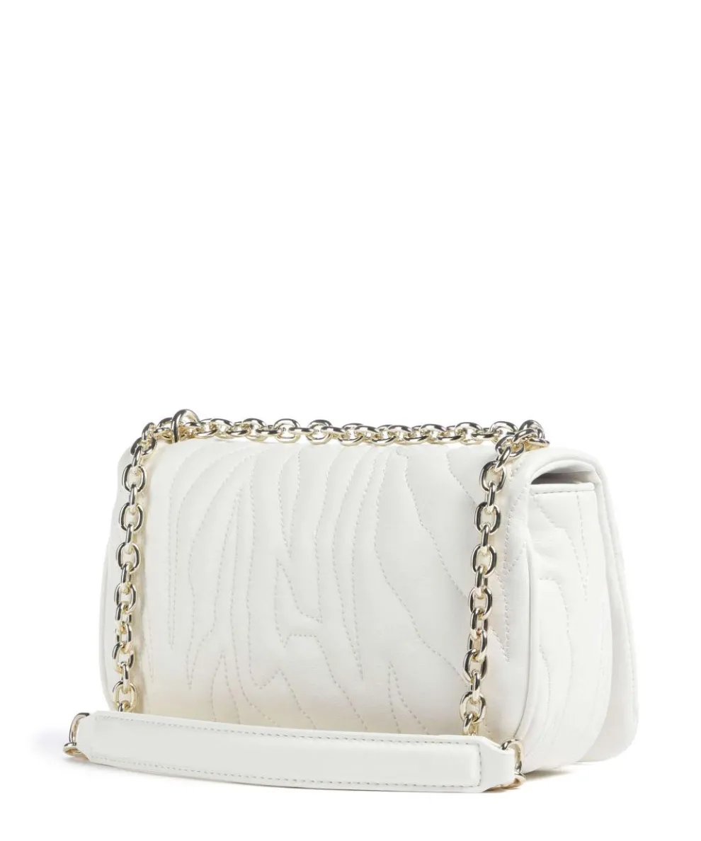 Quilted Zebra Shoulder bag imitation leather white