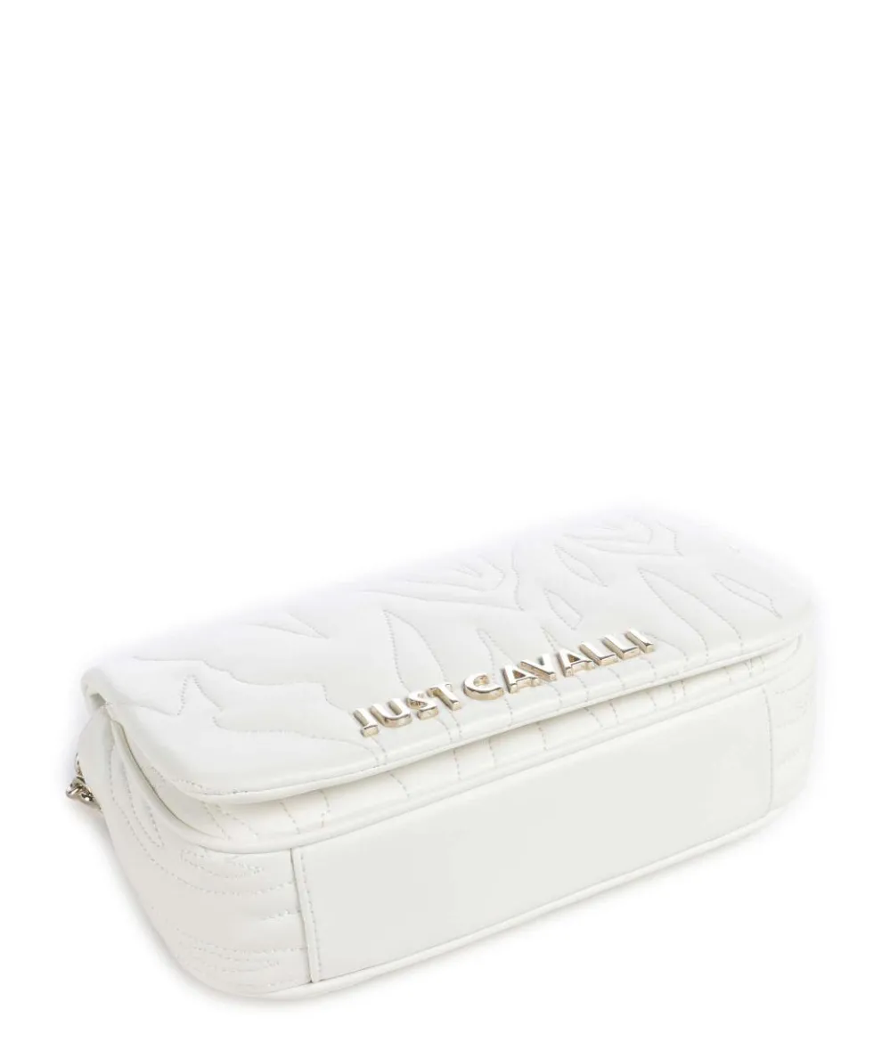 Quilted Zebra Shoulder bag imitation leather white