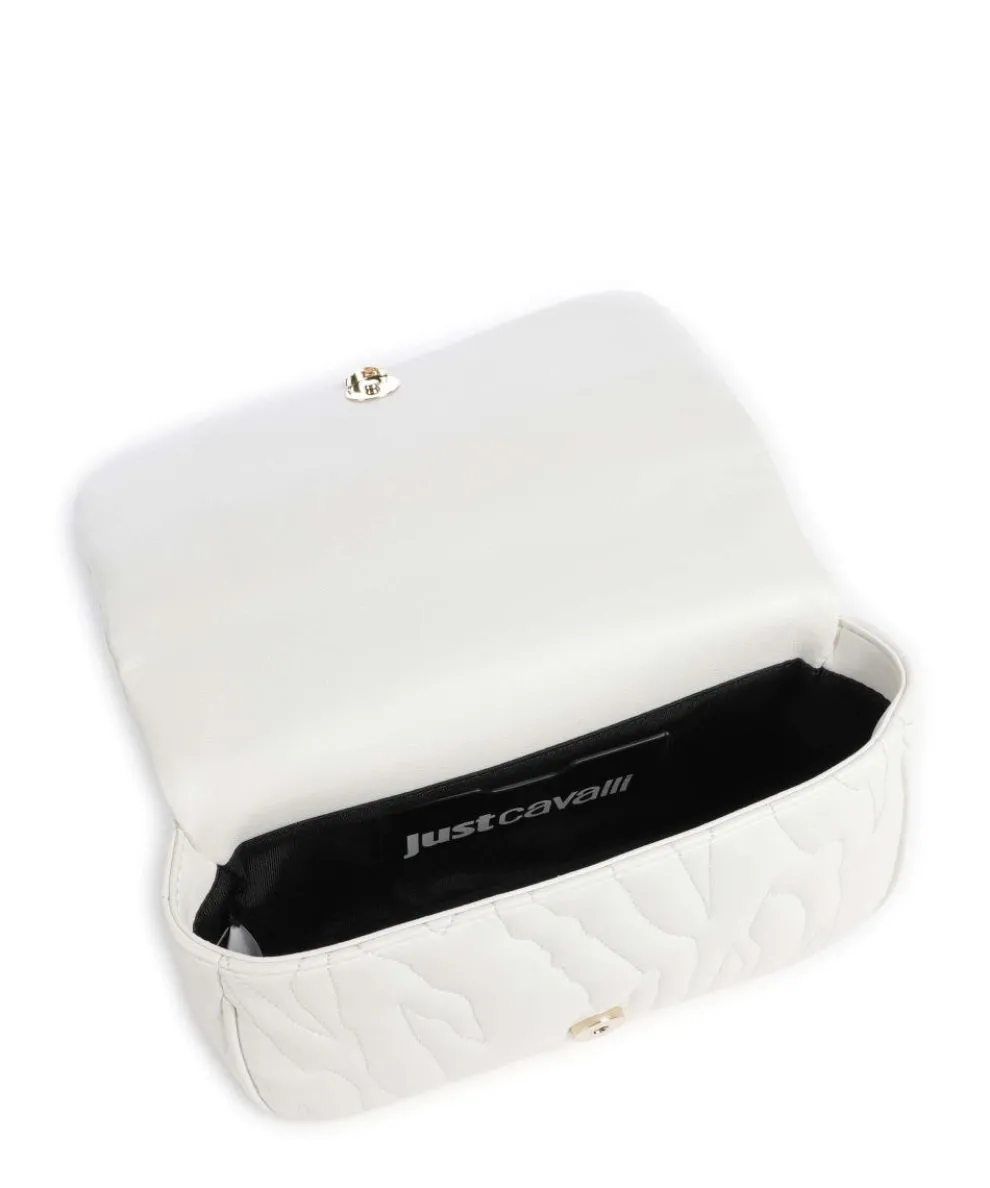 Quilted Zebra Shoulder bag imitation leather white