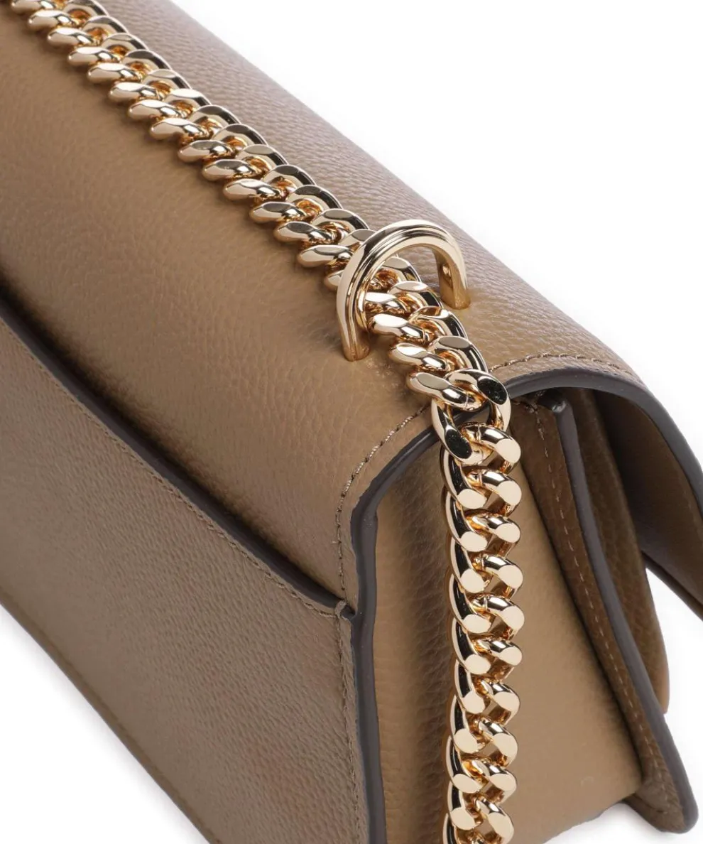 Claire Large Shoulder bag grained cow leather taupe