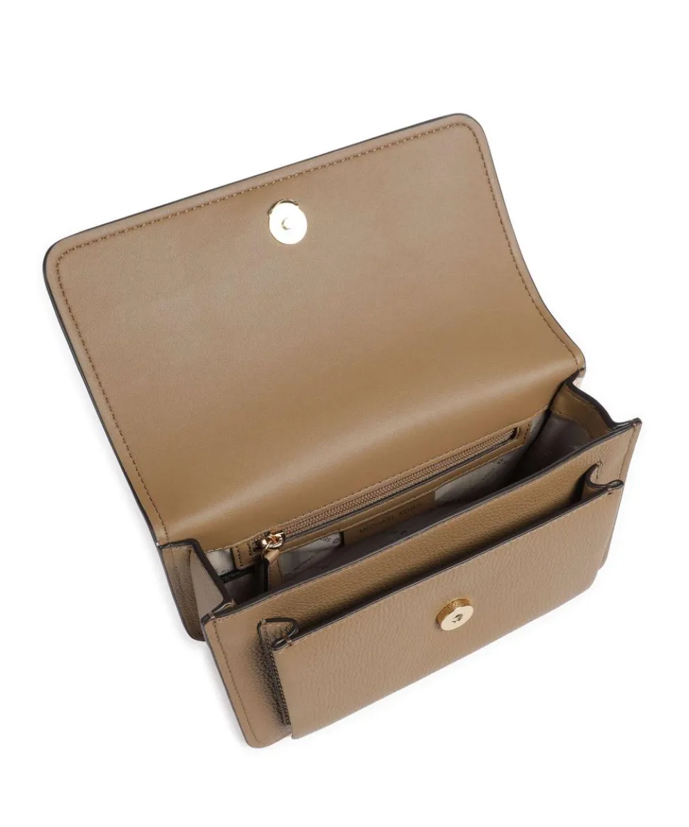 Claire Large Shoulder bag grained cow leather taupe