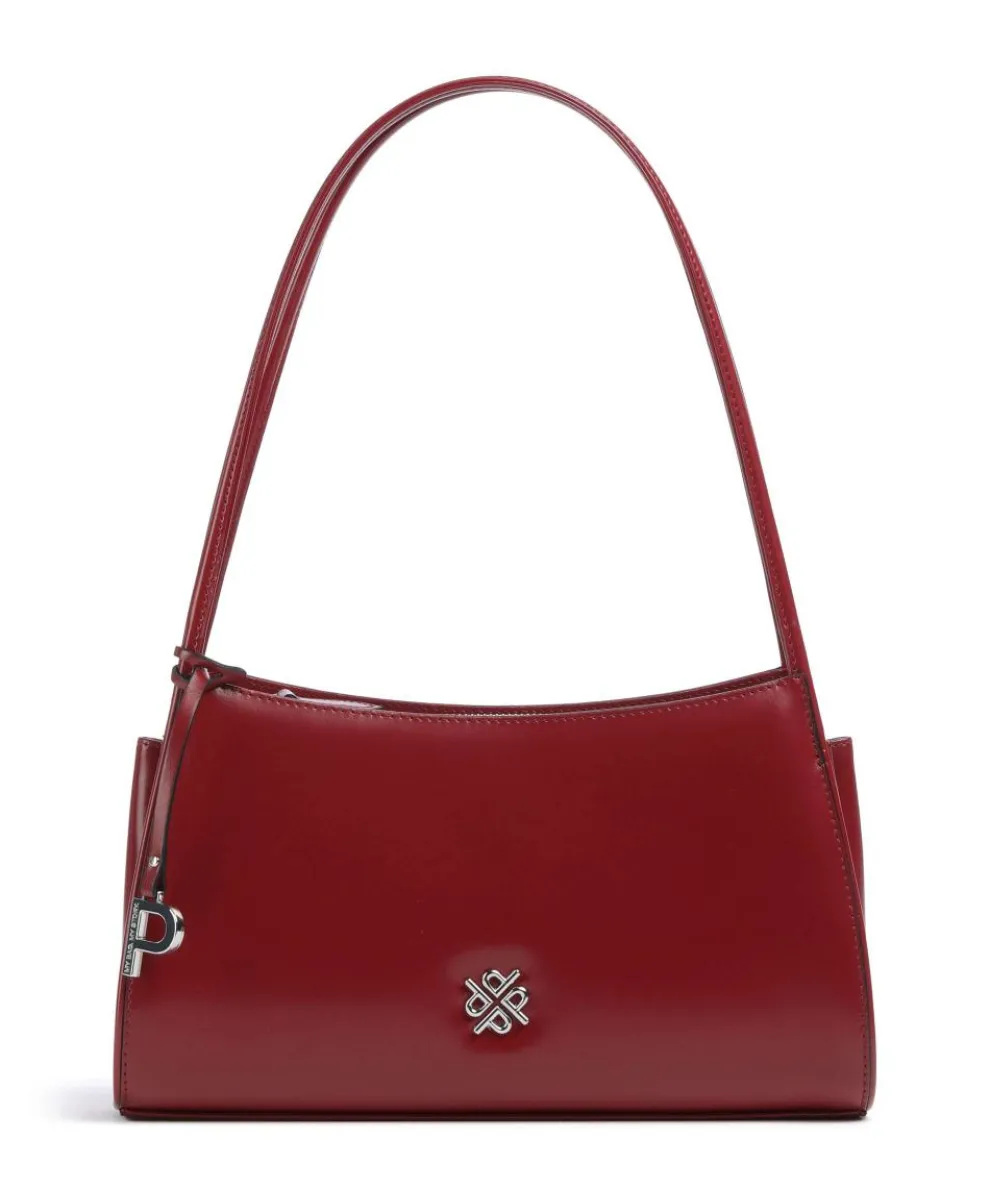 Black Tie Shoulder bag smooth cow leather dark red