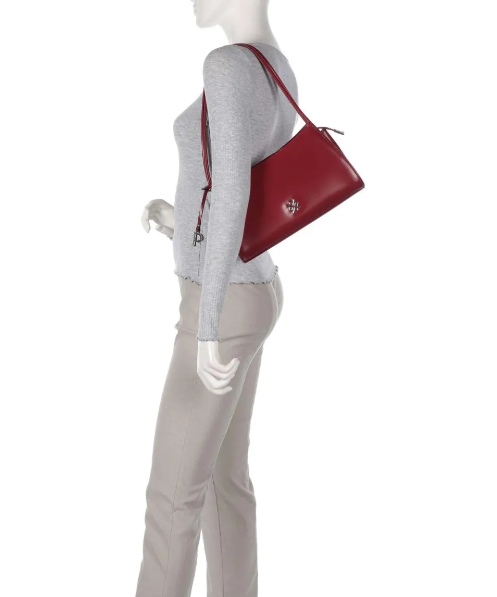 Black Tie Shoulder bag smooth cow leather dark red