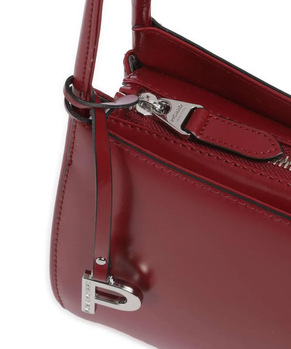 Black Tie Shoulder bag smooth cow leather dark red