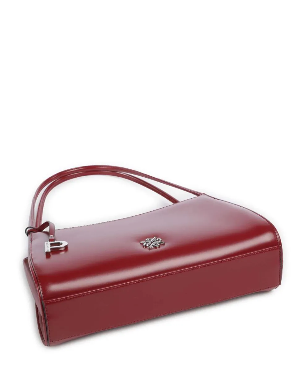 Black Tie Shoulder bag smooth cow leather dark red