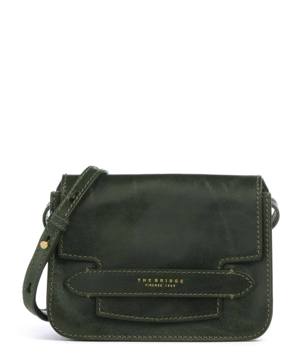 Lucrezia Crossbody bag fine grain cow leather dark green