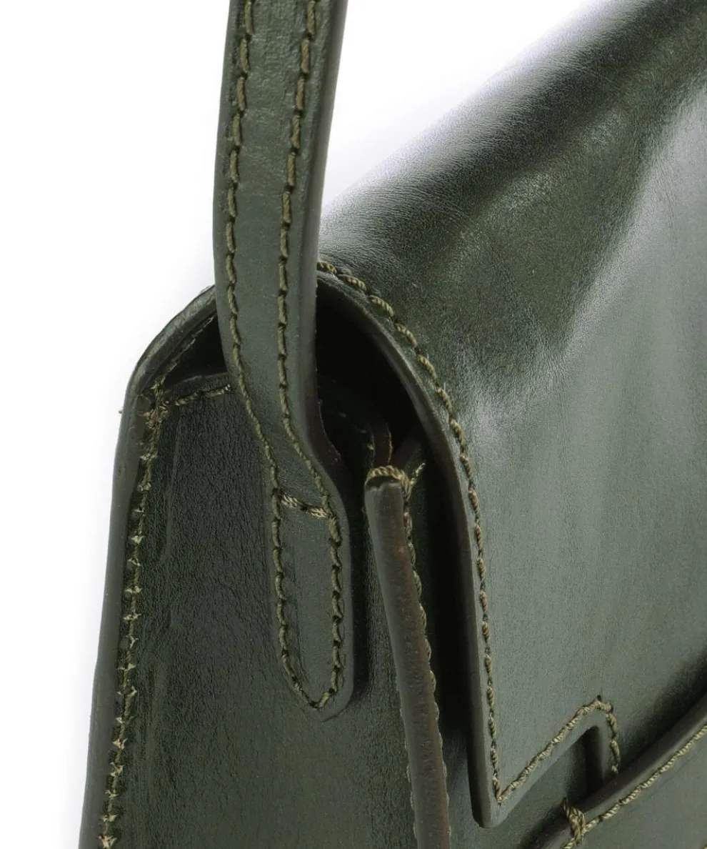 Lucrezia Crossbody bag fine grain cow leather dark green