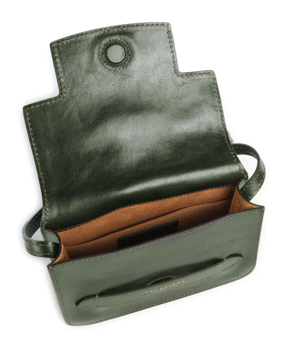 Lucrezia Crossbody bag fine grain cow leather dark green