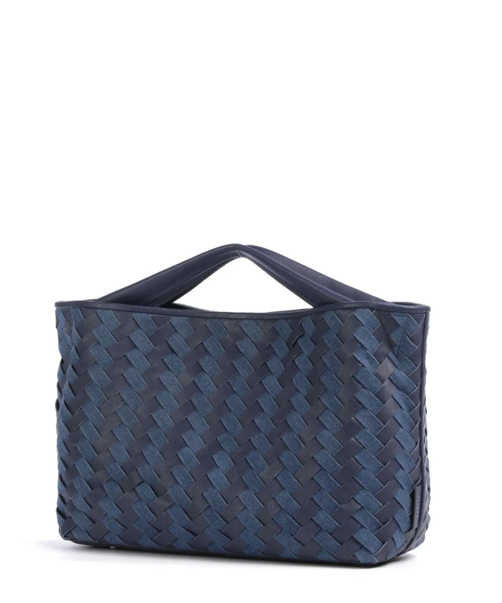 Devonshire Row Handbag grained cow leather, polyester dark blue