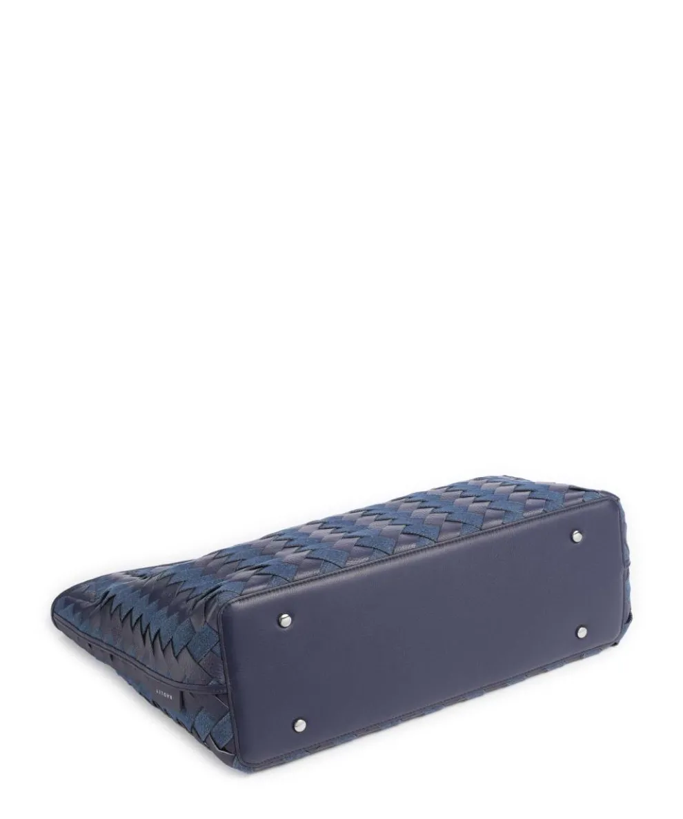 Devonshire Row Handbag grained cow leather, polyester dark blue