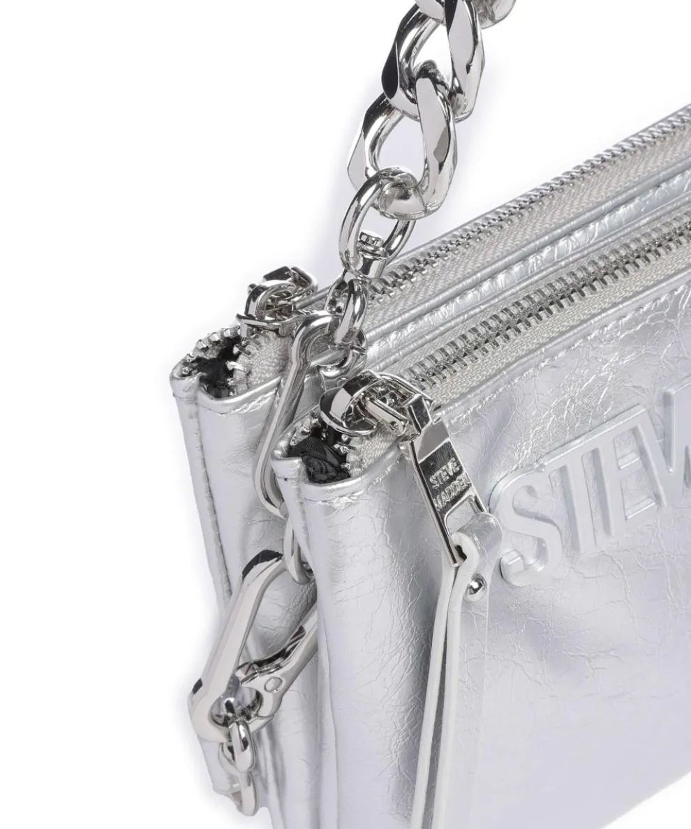 BNICCO Crossbody bag imitation leather silver