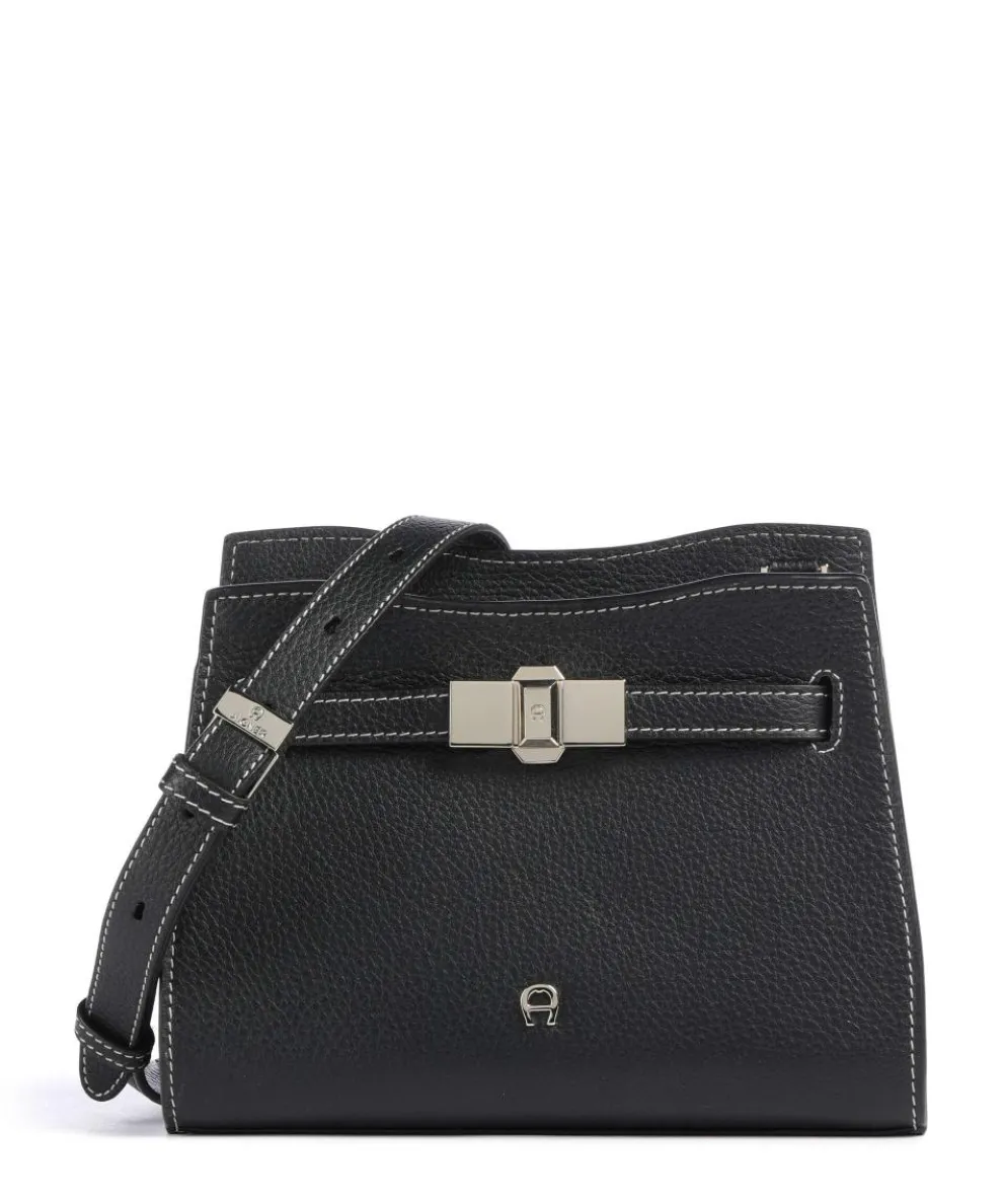 Farah S Crossbody bag grained cow leather black