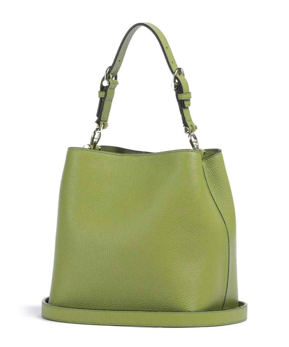 Delia S Bucket bag grained cow leather green