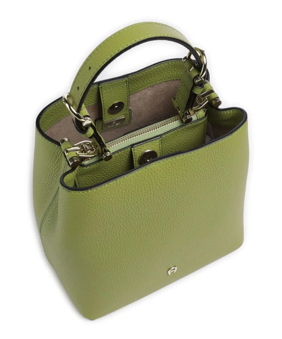 Delia S Bucket bag grained cow leather green