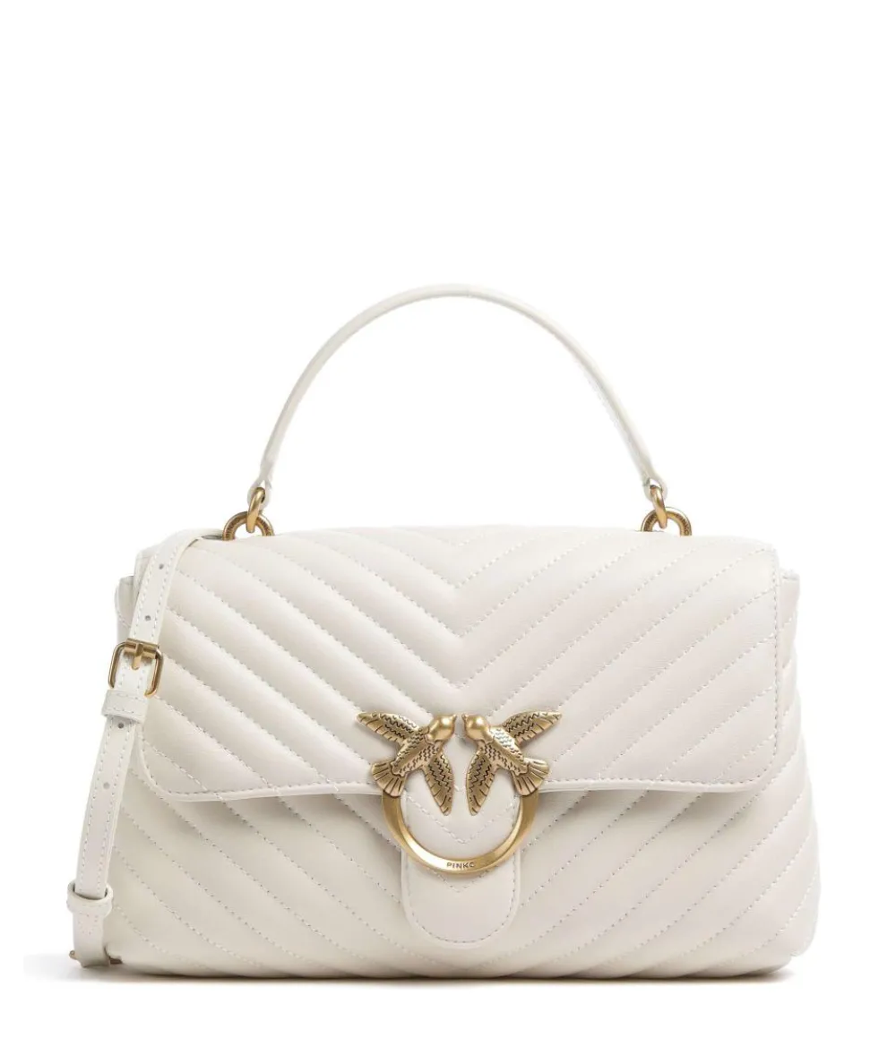 Love Lady Puff Classic Handbag sheepskin leather ivory