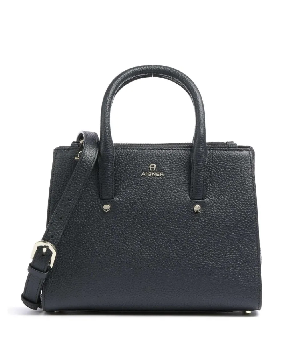 Ivy M Handbag grained cow leather navy