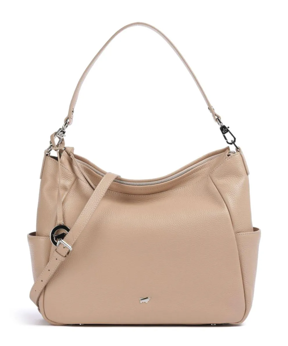 Hanna Hobo bag grained cow leather beige