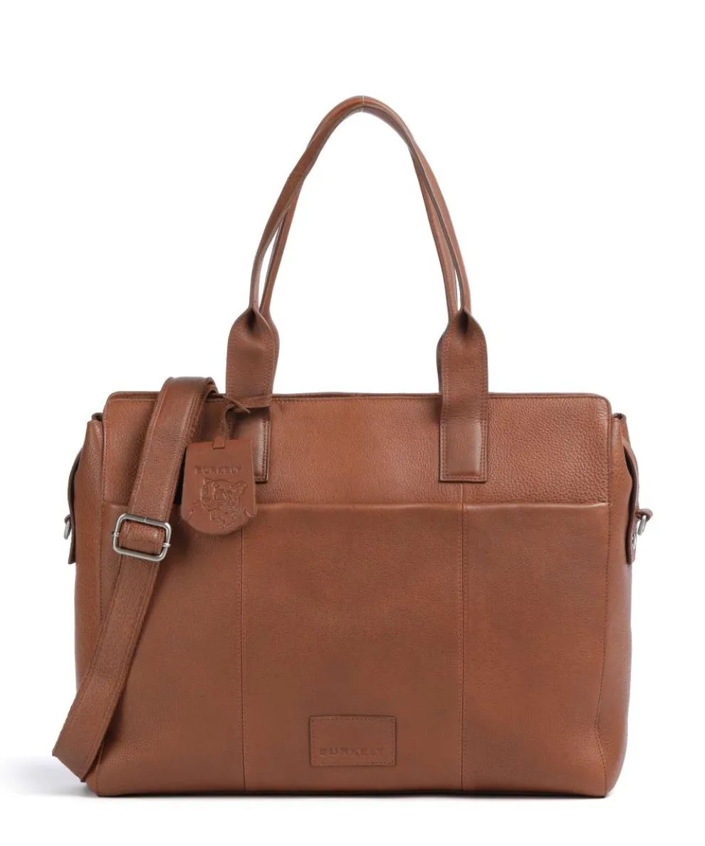 Soft Skylar Briefcase 15″ fine grain leather brown