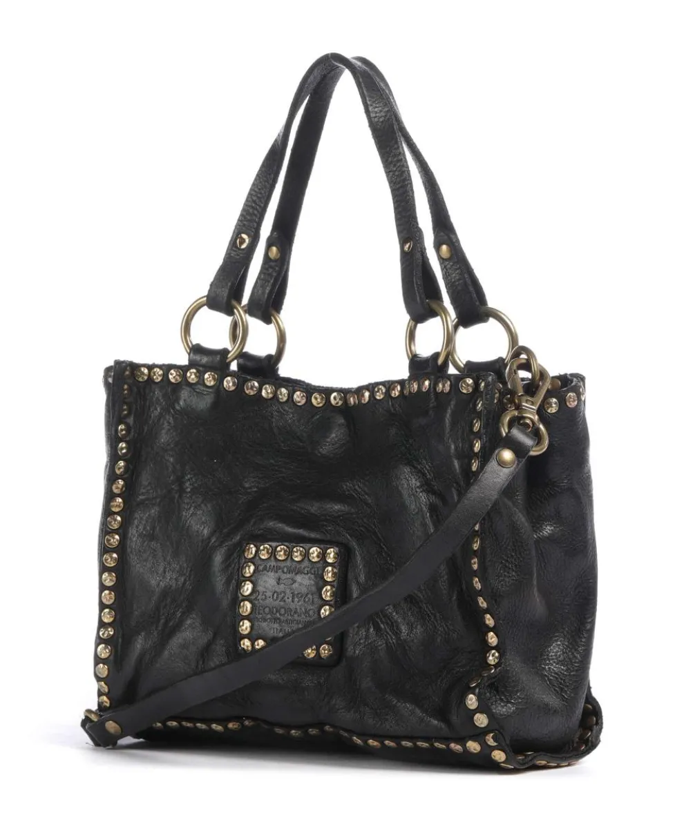 Crossbody bag fine grain cow leather black