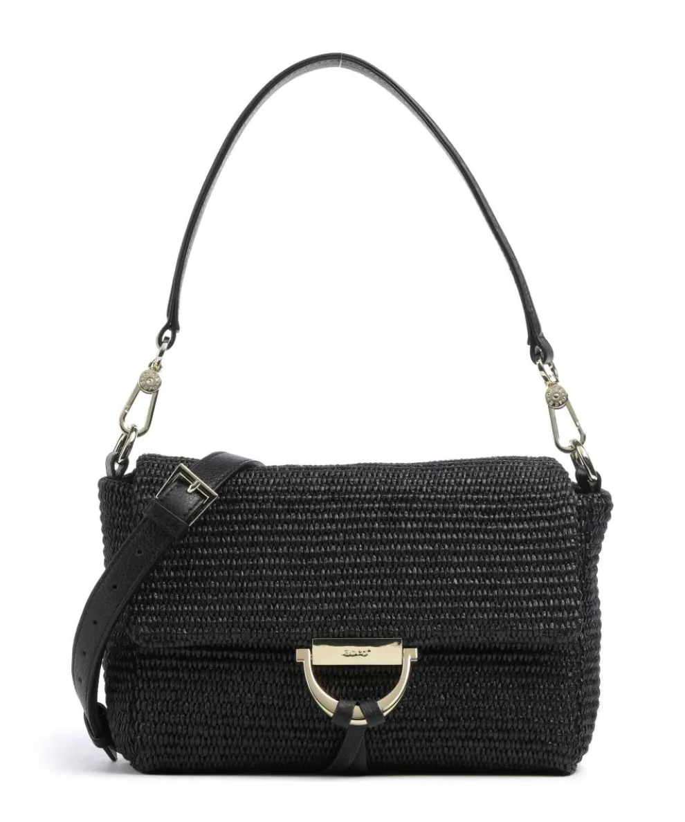 Raffia Temi Shoulder bag bast black