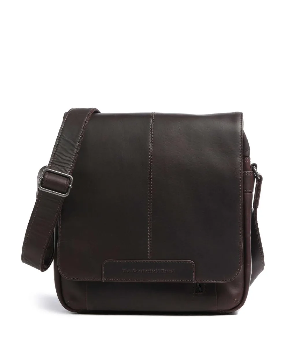 Raphael Shoulder bag pull-up cow leather dark brown