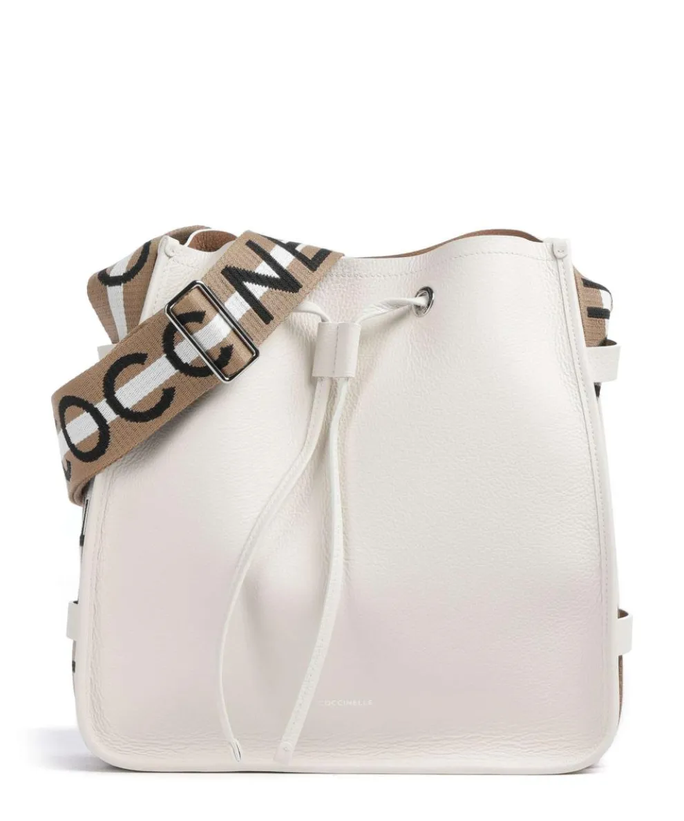 Raquel Bucket bag grained cow leather white
