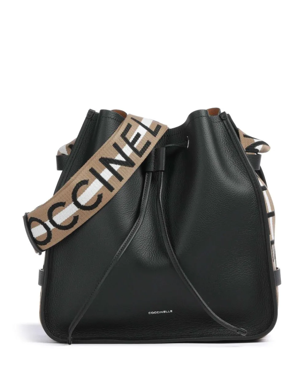 Raquel Bucket bag grained cow leather black