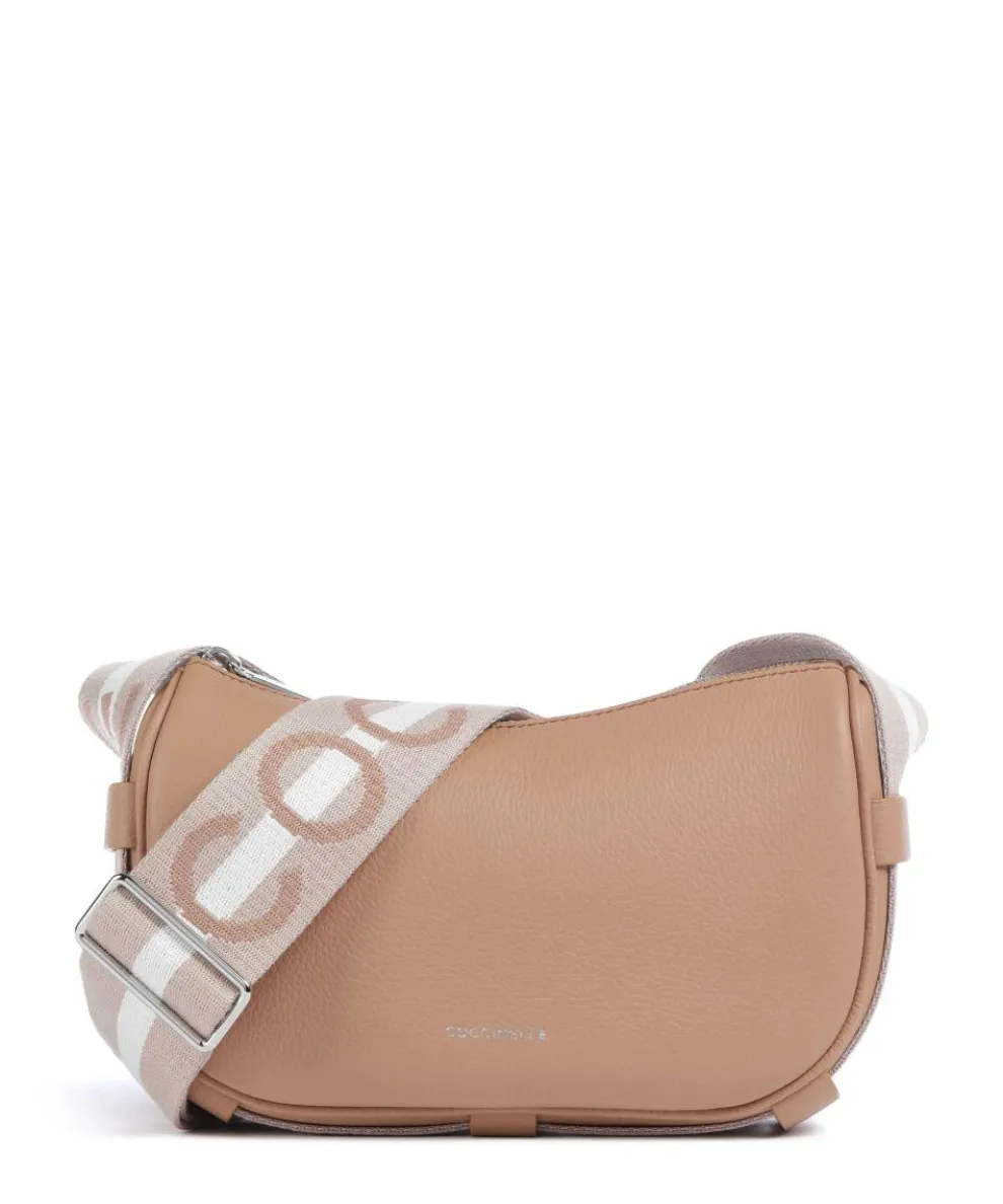 Raquel Crossbody bag grained leather light brown