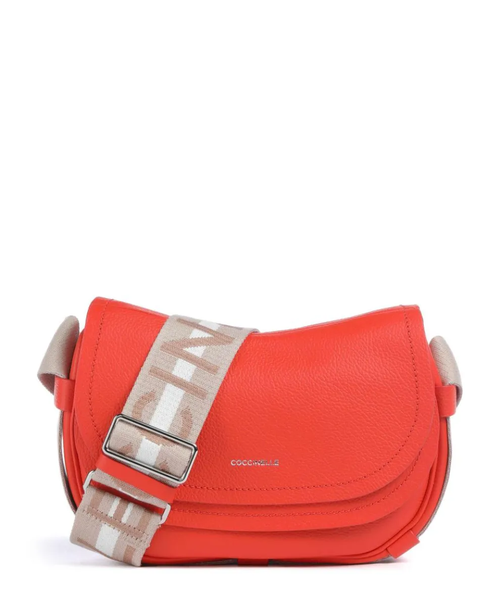 Raquel Crossbody bag grained leather orange