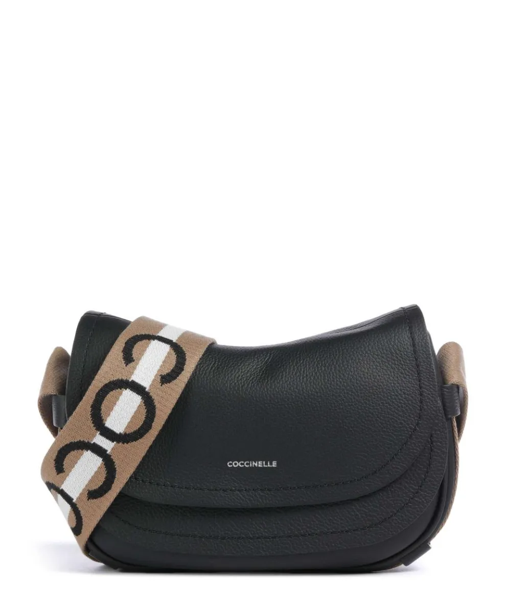 Raquel Crossbody bag grained leather black