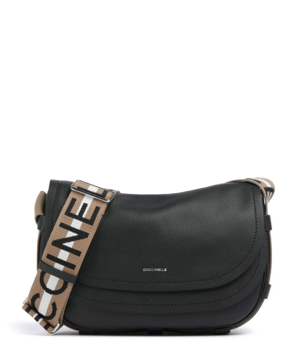 Raquel Shoulder bag grained leather black