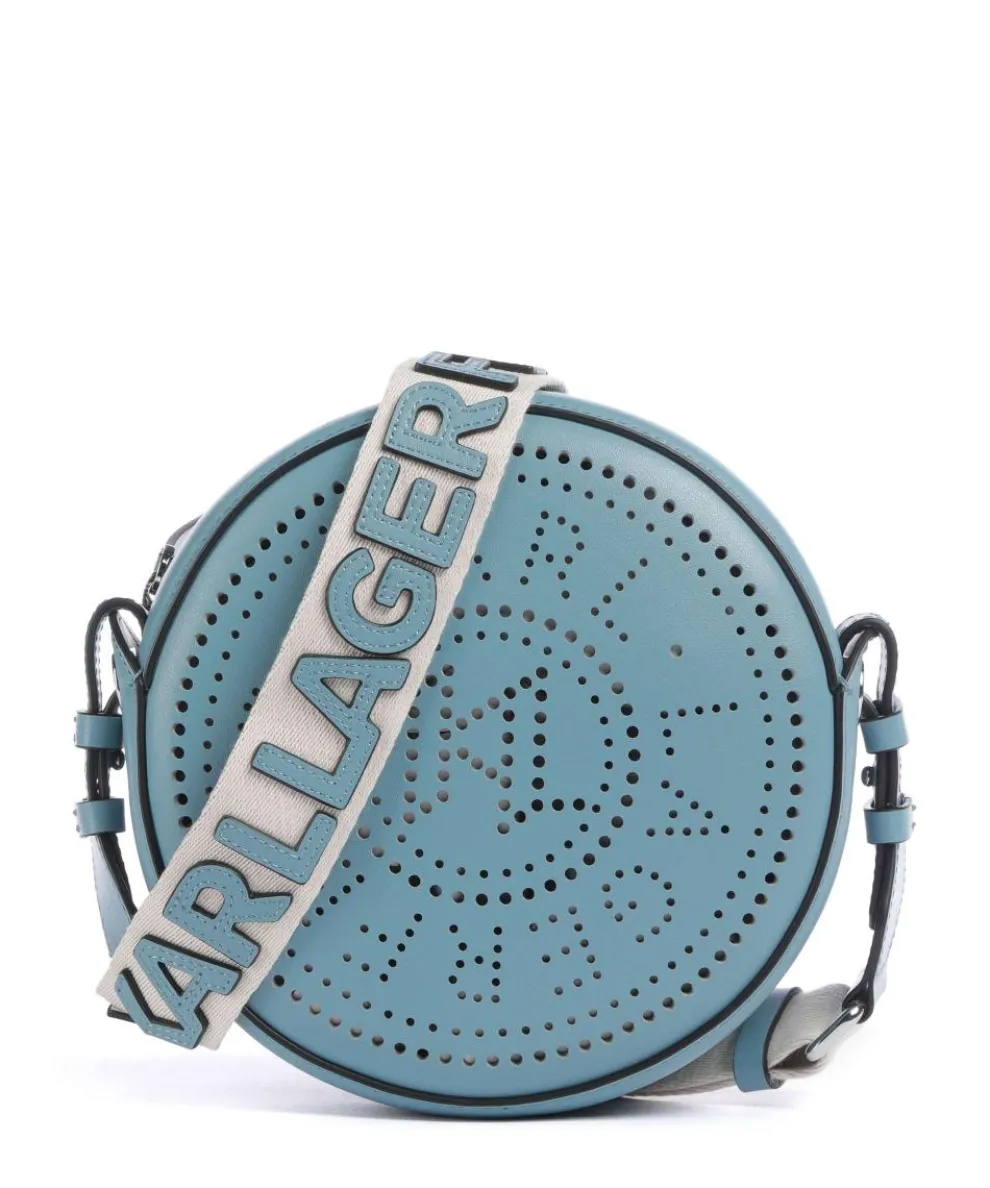 K/Circle Crossbody bag fine grain cow leather blue-grey