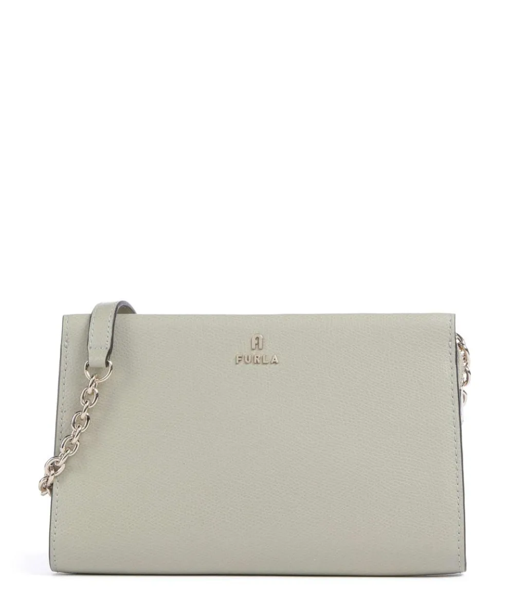 Camelia Mini Crossbody bag grained leather greygreen