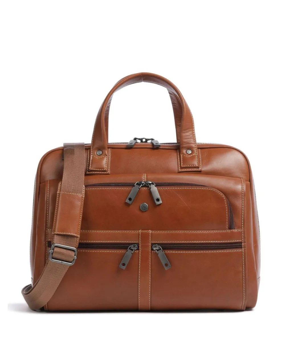 Montana Briefcase 15″ fine grain cow leather brown