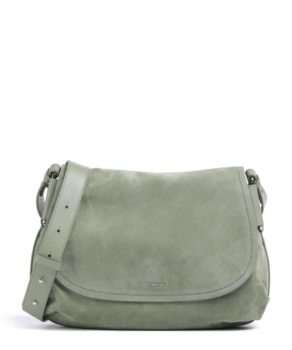 Rebekka Suede Shoulder bag brushed cow leather greygreen