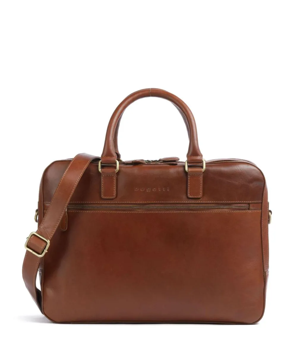 Remo Briefcase 15″ fine grain cow leather cognac